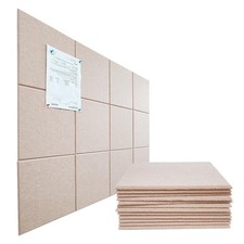 12 Pack Large Cork Board Alternative 11.8 Inch Felt Bulletin Wall Tiles Pink