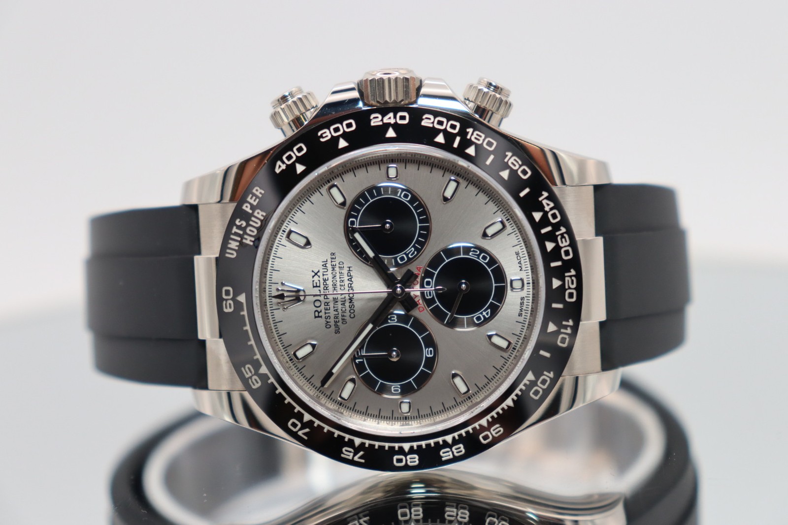 Rolex Daytona 18K White Gold Ghost Dial Oysterflex 116519LN Box & Papers 2022