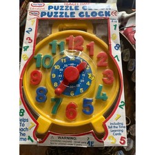 Fun Time Teach Time Puzzle Clock Educational Toy Children Ages 3 and Up