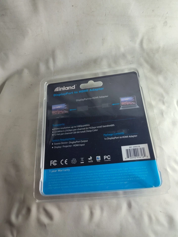 DisplayPort Male to HDMI Female Video Adapter Inland Sealed - Image 4 of 4