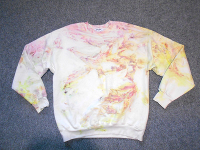 ANNA JOYCE HAND DYED ADULT LARGE ONE OF A KIND TIE-DYE SWEATSHIRT             