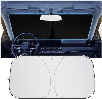 Car Windshield Sun Shade for Heat Blocking & Interior Protection (Foldable)