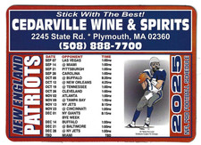 Official New England Patriots 2025 Schedule Fridge Magnet - 4 x 5 1/2 in (21)