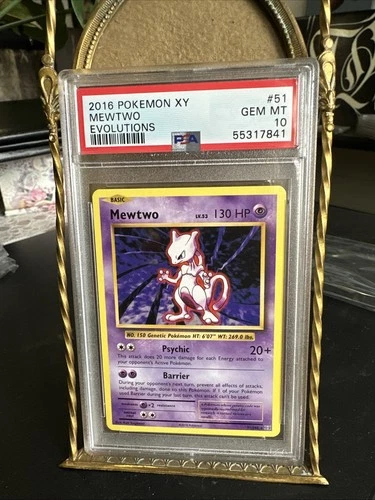 Pokemon XY Evolutions 51 Non Holo Rare Mewtwo PSA 10 GEM MINT