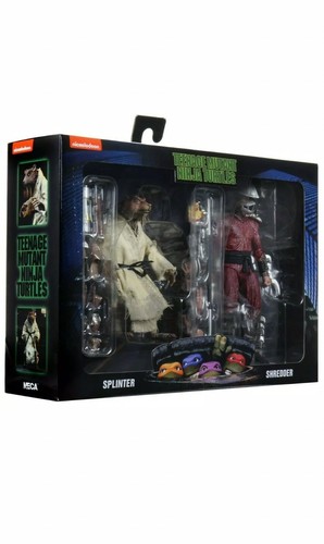 Teenage Mutant Ninja Turtles TMNT Splinter Shredder 2-Pack NECA 7" Figures New - Picture 2 of 4