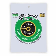 Martin MA180S Authentic Acoustic Marquis Silked 12-String Guitar Strings, 10-47