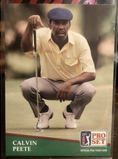 1991 PGA Tour Pro Set Golf Card Calvin Peete #49 Detroit Michigan Atlanta GA