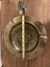 Antique Brass Ashtray 10"