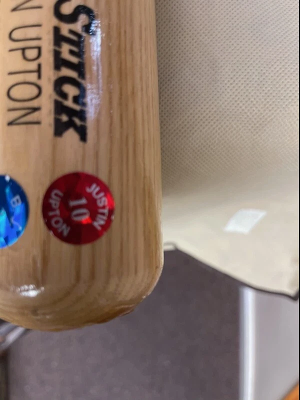 Bate autografiado doble BJ Upton y Justin Upton con hologramas y vestuario memorándum certificado de autenticidad Foto 4 de 4