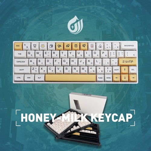 Switches XDA Keycap Gateron Milk MX Profile PBT for 137 Cherry Keyboard Honey - Picture 12 of 17