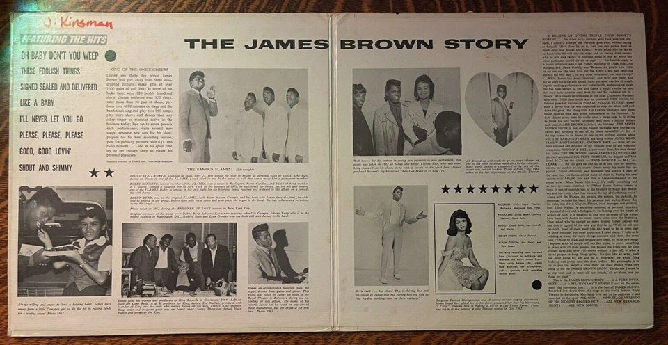 12" LP~ JAMES BROWN~ 1964~ PURE DYNAMITE~ KING LBL. # 883 - Image 3 of 4