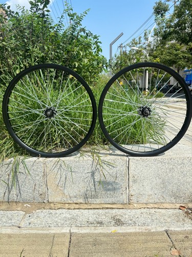 26 inch 10G Heavy Duty Double Wall Spoke Wheel Set Front & Rear Rim & Bike Fork - Picture 3 of 22