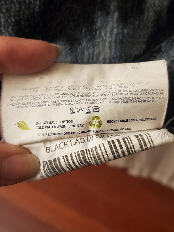 The Northwest Company Negro Laboratorio en Hierba Fleece Manta Tiro 50"x 60" Foto 2 de 4