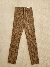 Zara Snakeskin High Waist Stretch Pants Jeans - Sz 04-NWT