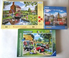 3 Puzzles - je 500 Teile - HOP, Gibsons, Rave...