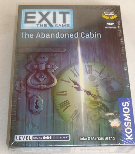 EXIT The Game:The Abandoned Cabin Escape Room Game NEW/Sealed Kosmos Level 2.5