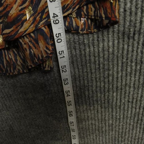 Vince Camuto Dress Womens Small Brown Blue Lined Back Zip Long Sleeve A Line - Picture 6 of 10
