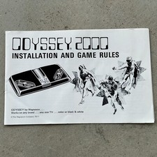 Sistema videogioco Magnavox Odyssey 2000 1977 vintage solo manuale