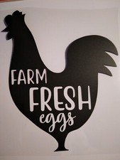 Farm Fresh Eggs Decal Chicken