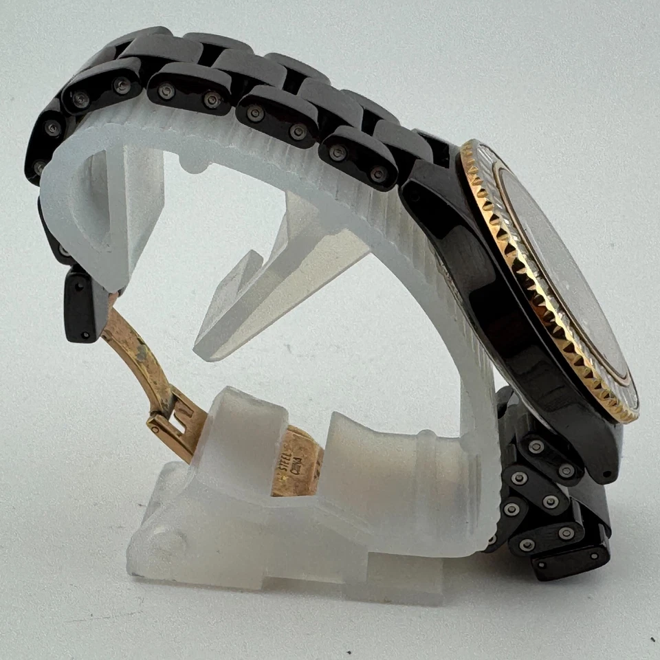 Isaac Mizrahi Reloj Cuarzo Mujer Marrón Cerámica Japón Movt Analógico Batería Nueva 6" Foto 3 de 4