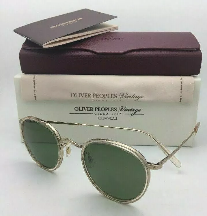 New OLIVER PEOPLES Vintage Sunglasses MP-2 SUN OV 1104-S 514552 Buff Green  Lens