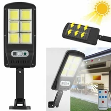 Solar 120 LEDs Street Light Motion Sensor + Remote Control Wall PIR Yard Garden