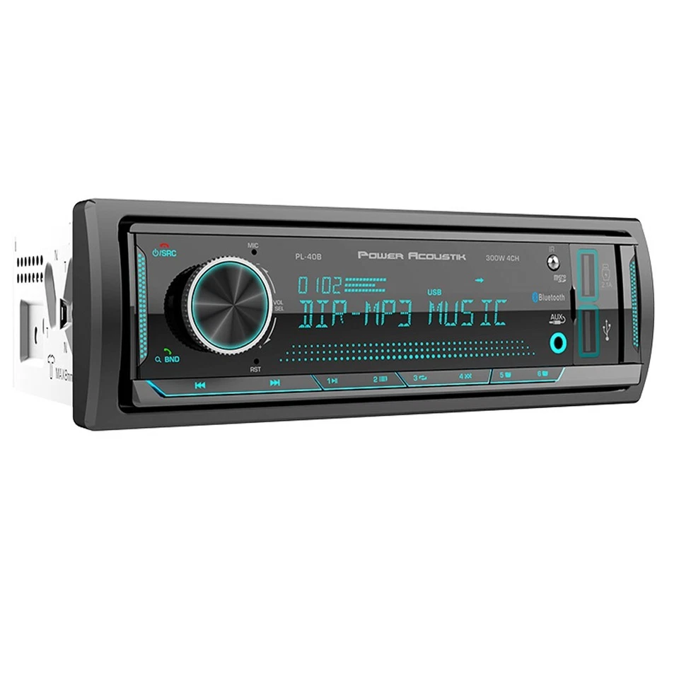PL40B Single DIN AF/FM Car Stereo  w/4X  6.5" 400 Watts Coaxial Car Speakers - Image 2 of 4
