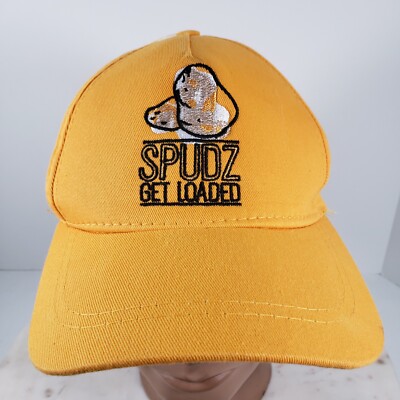 Spudz Hat Get Loaded Cap Employee Yellow Snap Back Adjustable