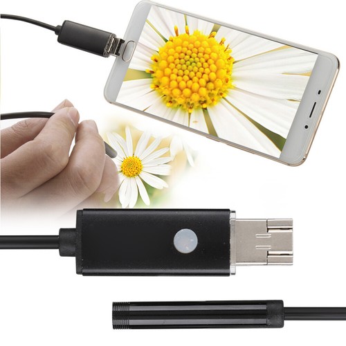 Telefono cellulare 2 in 1 2M HD IP67 impermeabile 8 mm ispezione endoscopio fotocamera LED USB - Foto 12 di 12