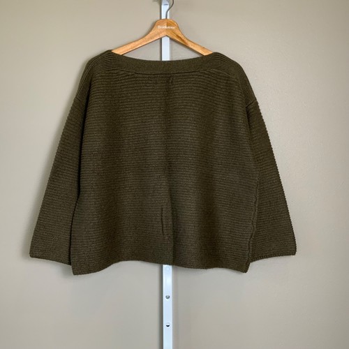 NWT LOFT Lou & Grey Fig Leaf Green Oversized Ribbed Knit Sweater, XS -$69.50 NEW - Picture 14 of 24