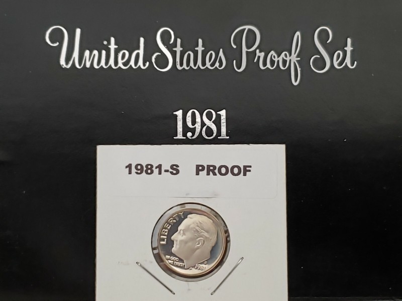 1981-S PROOF ROOSEVELT DIME 10c TYPE~1  DEEP CAMEO BU IN 2X2 PROTECTOR