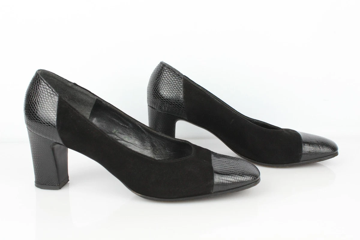 Escarpins JB MARTIN En Cuir Verni Noir - Taille 36 - Talons Bas - Bon état