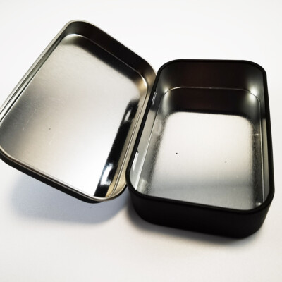 Brand New Empty Rectangular Hinged Metal Tin - For Tobacco, Storage, Or Crafts