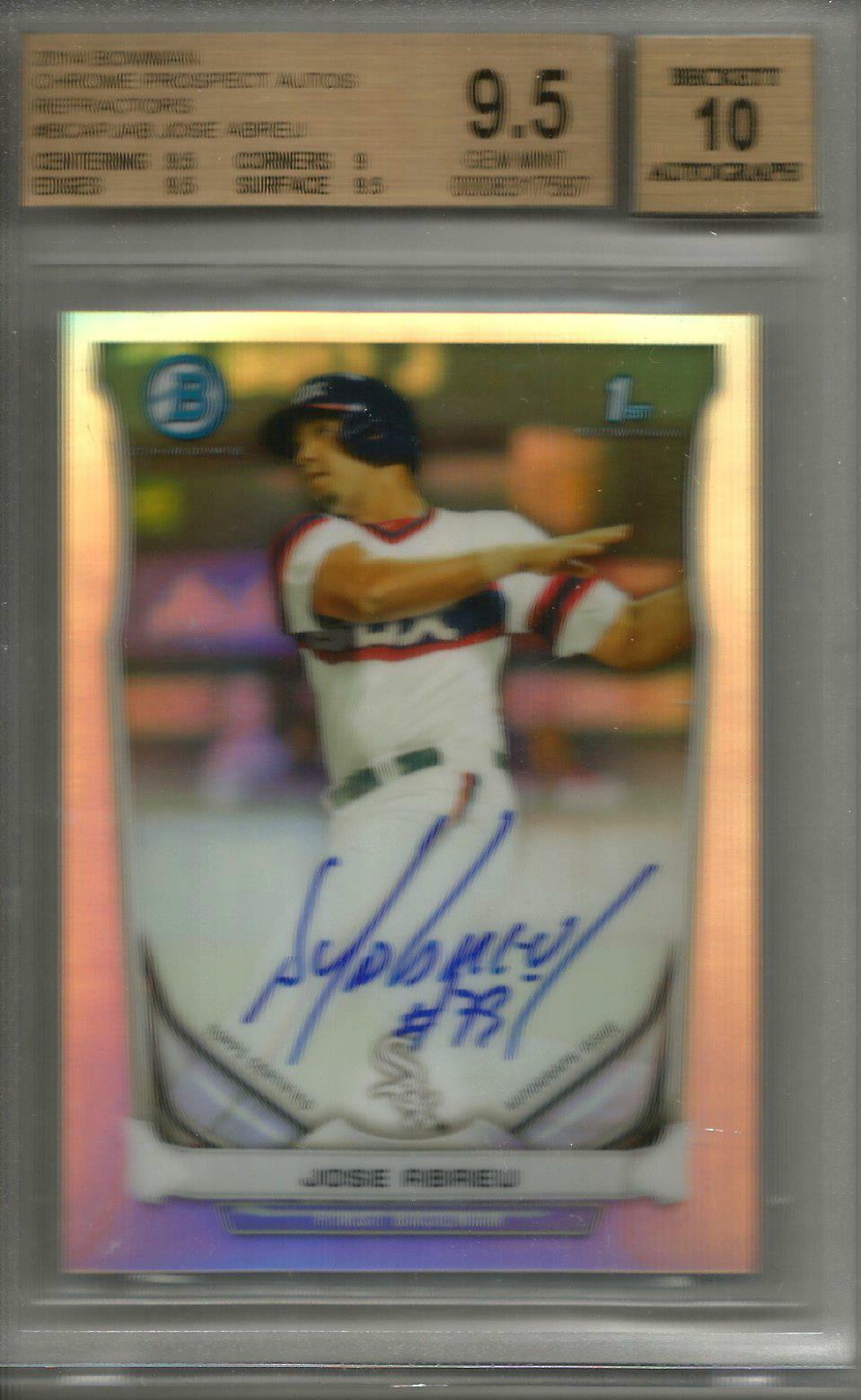 Jose Abreu 2014 Bowman Chrome Refractor Autograph Rookie #259/500 BGS 9.5 Gem