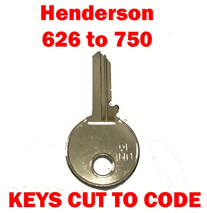 2 x Henderson 626 to 750 Garage Door Replacement Keys Cut to Code
