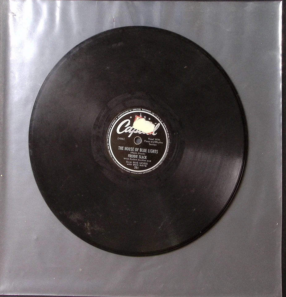 FREDDIE SLACK-THE HOUSE OF BLUE LIGHTS/ELLA MAE MORSE-HEY MR POSTM 78 RPM 178-73 Foto 2 de 3