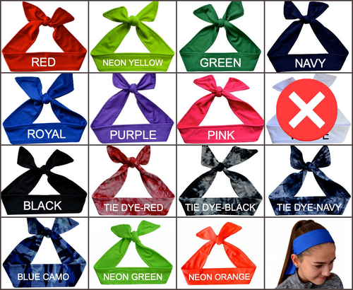 Soccer Tie Headband Embroidered with Your Personalized Name - Quantity Discounts - Picture 29 of 31