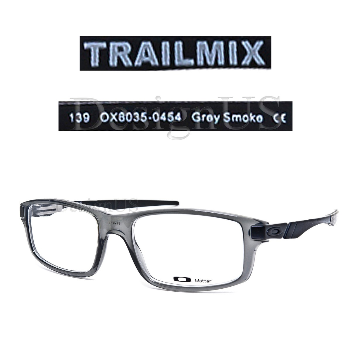 Oakley TRAILMIX OX8035-0454 Grey Smoke 54/18/139 Eyeglasses