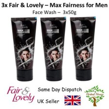 3x FAIR & LOVELY MENS MAX FAIRNESS MULTI EXPERT FACE WASH FACEWASH - 50g x 3