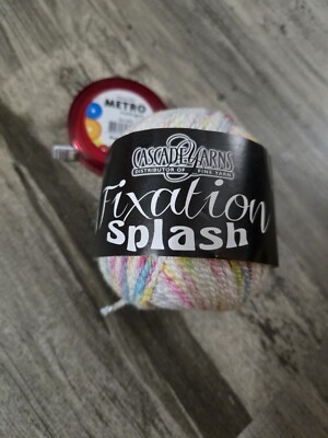 Cascade FIXATION SPLASH Yarn #101 ''Primary'' STRETCHY Machine Wash 50G