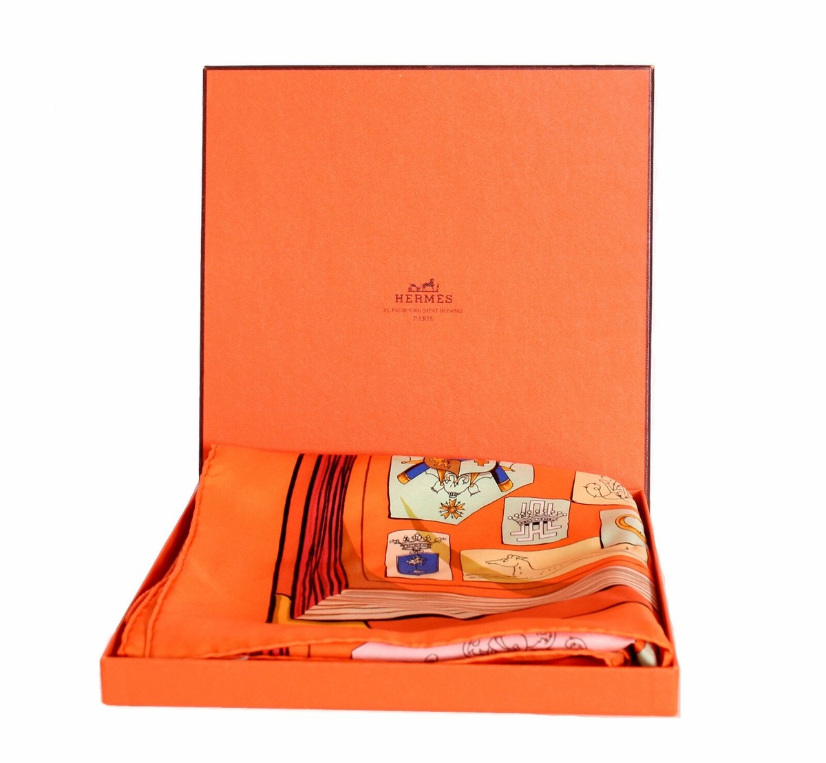 Hermes Scarf Chiffres et Monogrammes Vintage in Box RARE | eBay