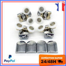 Lot de 4 roulettes doubles rechange pour porte douche roues 23 mm diamètre