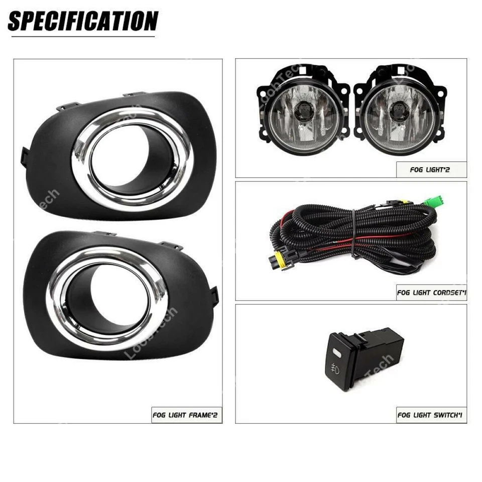 For Mitsubishi Montero Sport Fog Light Bumper Frame Cover Daytime Running Light - Imagem 2 de 4