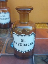 Pharmazieflasche Aus Glas Apotheker Antik Ol Amygdalar Leer