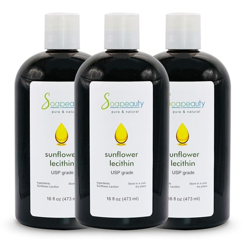 SUNFLOWER LECITHIN USP Grade Unbleached Fluid 100% Pure Natural 48 OZ(3 X 16 OZ) - 第 1/1 張圖片