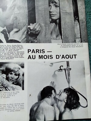 Sa58 Ephemera 1967 film Picture Paris au mois d'aout 