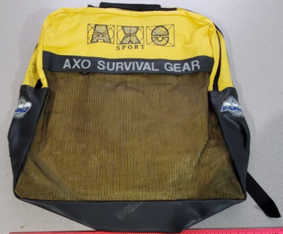 RARE Vintage AXO Sport Survival Gear Backpack with Mesh Pouch
