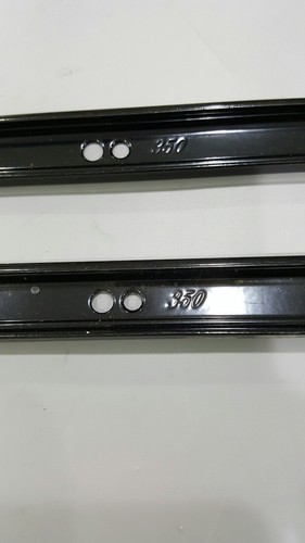 METAL DRAW RUNNERS 2 X RIGHT SIDE BLACK 350MM RUNNERS FREE POSTAGE - Picture 7 of 8