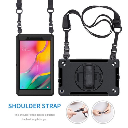 Samsung Galaxy Tab A(2019) T290/T295 Tablet Shockproof Strap Stand Case Cover - Picture 5 of 6
