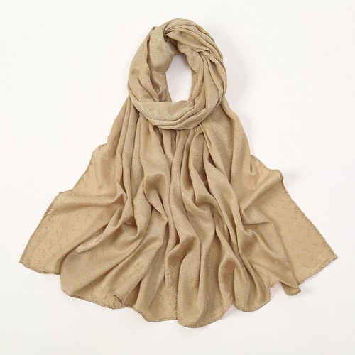 Women Chiffon Crystal Shawl Wrap Scarf Summer Headscarf Long Wide Neck Scarves - Picture 10 of 12
